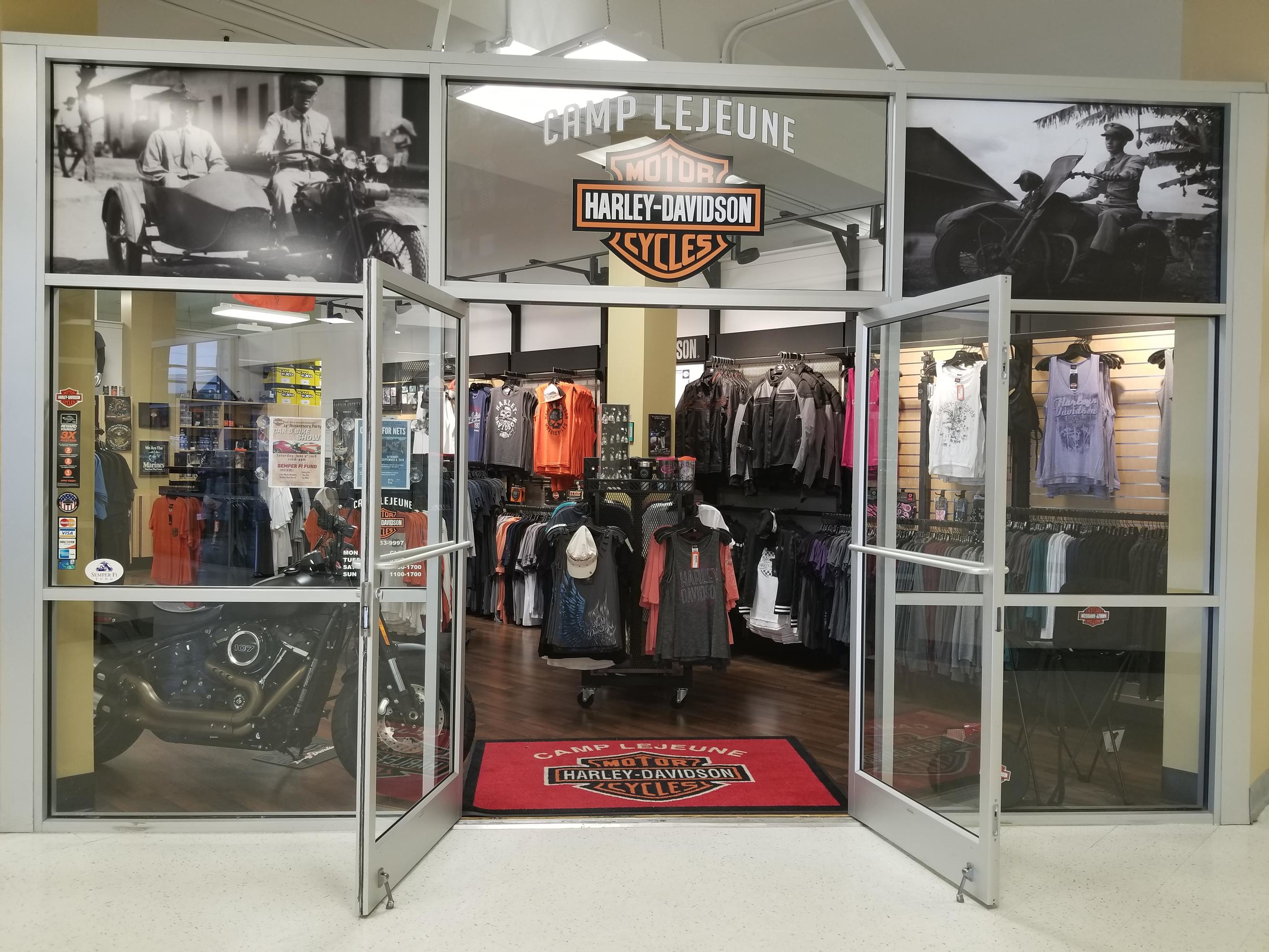 Camp Lejeune Harley-Davidson® front doors
